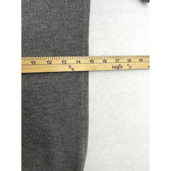 Eddie Bauer Popover Ribbed Knit Sweater Gray Short Sleeves Size XS Minimalist - Picture 4 of 12